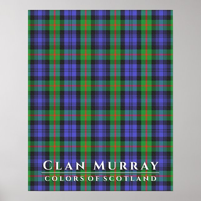 Poster Clan Murray Couleurs d'Ecosse 2 Tartan Plaid (Devant)