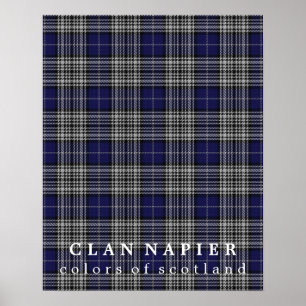 Poster Clan Napier Couleurs écossaises Tartan