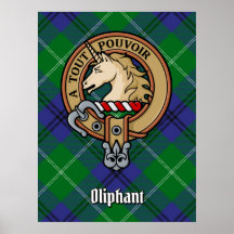 Clan Oliphant Crest sur Tartan