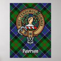Clan Paterson Crest sur Tartan