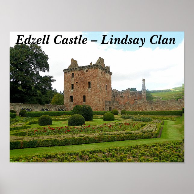 Poster Clan photo branché Lindsay Edzell Castle, Écosse (Devant)