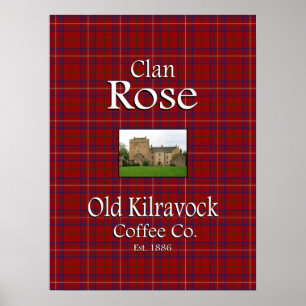 Poster Clan Rose Old Kilravock Coffee Co.