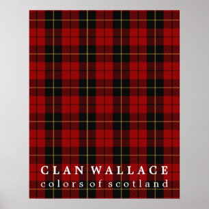 Poster Clan Wallace Couleurs écossaise Tartan