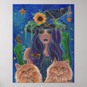 Poster Clara Halloween sorcière par Renee L. Lavoie