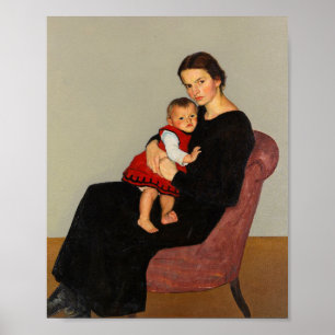 Poster Cläre Maillard avec fille   Willi Maillard