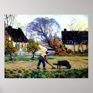 Poster Clarence Gagnon art - Scène d'automne, Baie-Saint-