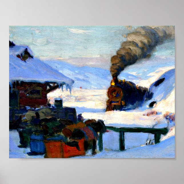 Poster Clarence Gagnon - Le Train Baie-Saint-Paul (Devant)