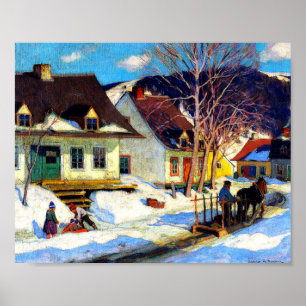 Poster Clarence Gagnon - Quebec Village 