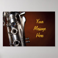Poster Clarinet avec message personnalisé