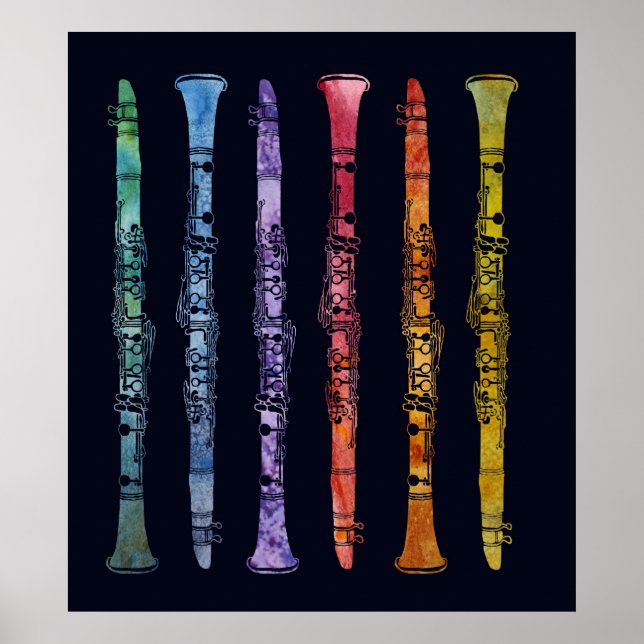 Poster Clarinets Crayon (Devant)
