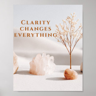Poster Clarity Changes Everything | Neutral Minimalist
