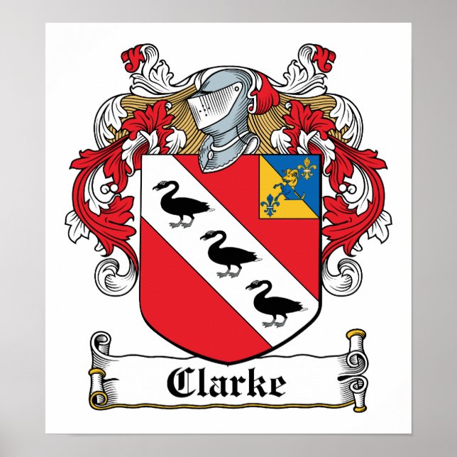 Poster Clarke Family Crest (Devant)