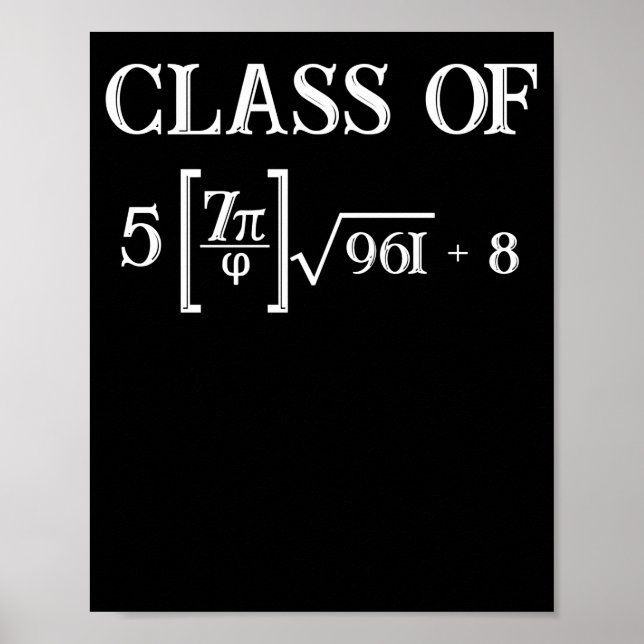 Poster Classe de 2023 Math Pi 8e Graduation (Devant)