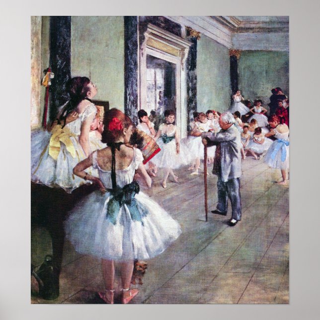 Poster Classe de danse par Edgar Degas (Devant)