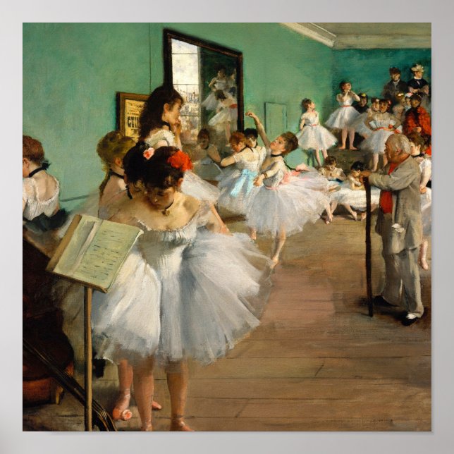 Poster Classe de danse par Edgar Degas (Devant)