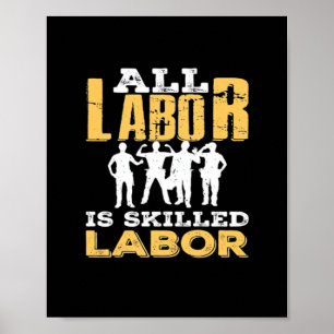 Poster Classe de la journée du travail qualifiée - Le tra