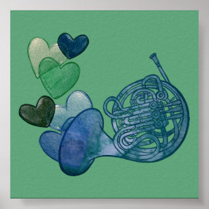 Poster Classe de musique de groupe de cor d'harmonie     