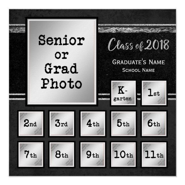 Poster Classe de photo commémorative K-12 2018 (Devant)