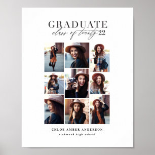 Poster Classe moderne de graduation multi photo