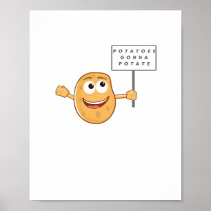 Poster Classe Pommes de terre - Potate (Pun de pommes de 