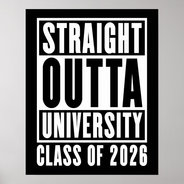 Poster Classe universitaire Straight Outta de 2026 (Devant)