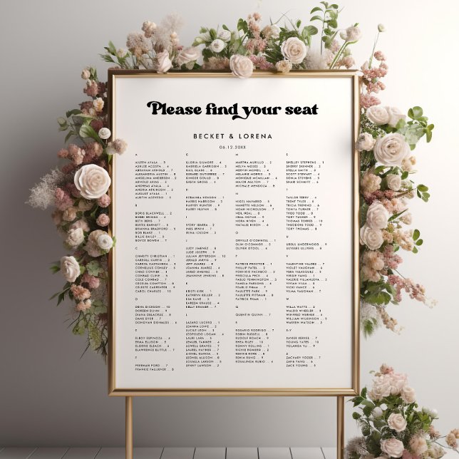 Poster Classement alphabétique rétro (Créateur téléchargé)