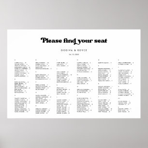 Poster Classement alphabétique rétro