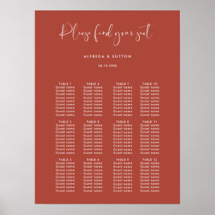 Poster Classement élégant et moderne en terre cuite maria