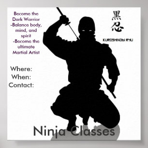 Poster Classes de Ninja, où : Whe…