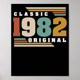 Poster Classic 1982 Original 40th Birthday 40 Year Old