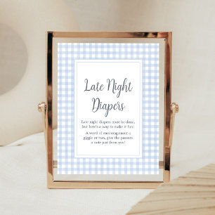 Poster Classic Blue En vichy Late Night Diapers