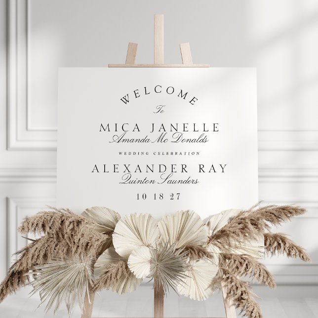 Poster Classic Elegant Calligraphie noir & blanc Mariage (Créateur téléchargé)