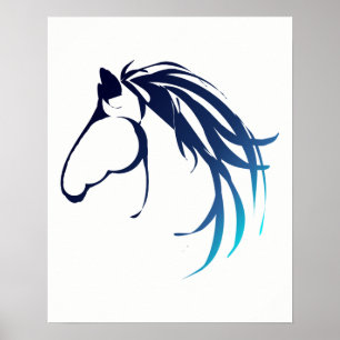 Poster Classic Horse Head Logo