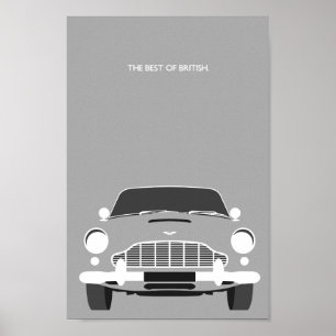 Poster Classic Original DB5 voiture de sport