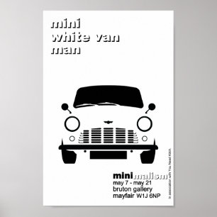 Poster Classic Original Mini blanc van art minimaliste