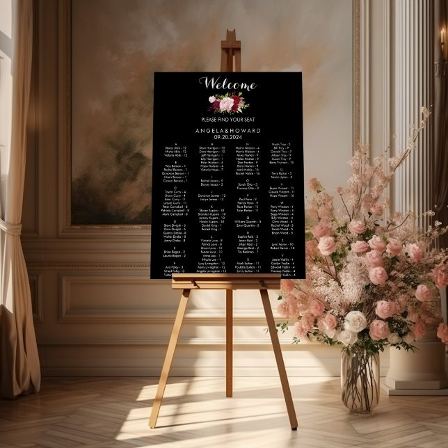 Poster Classic Tropical Noir Alphabétique (Créateur téléchargé)