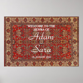 Poster classique Arabesque Rug Henna Welcome Party