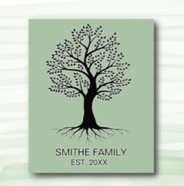Poster classique Arbre de famille Art mur