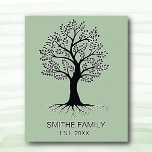 Poster classique Arbre de famille Art mur