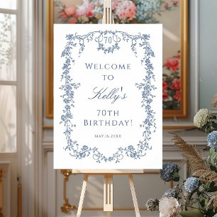 Poster Classique Bleu 70e anniversaire Accueil