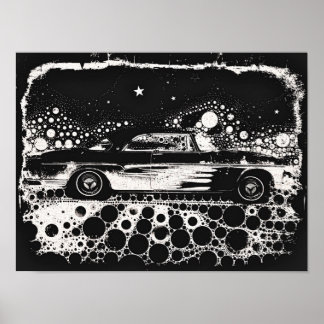 Poster classique flamand noir et blanc