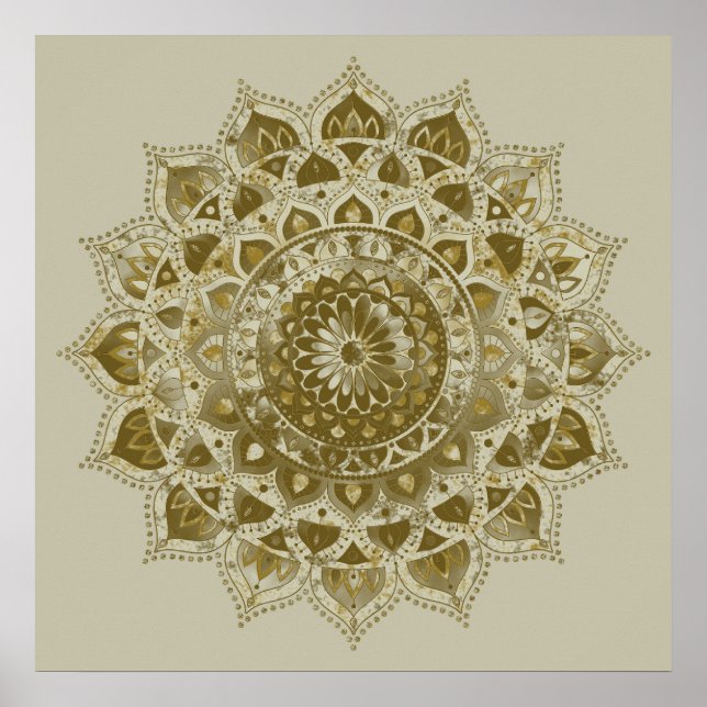 Poster Classique Mandala Inde Style 4 (Devant)