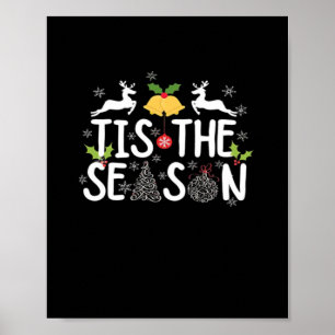 Poster Classique Minimaliste Propre de la Saison de Noël
