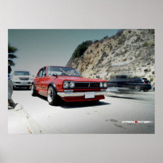 Poster "Classique" Nissan Hakosuka Skyline sur PCH