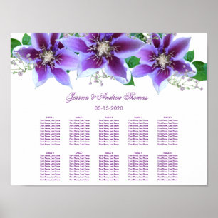 Poster Classy Chic Clematis Mariage Sein Chart