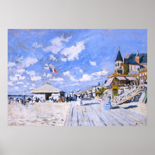 Poster Claude Monet : À la plage de Trouville (Devant)