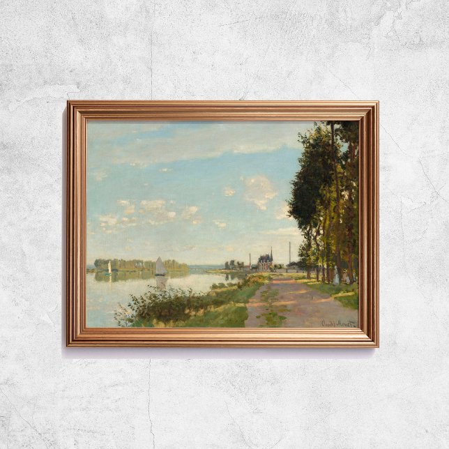 Poster Claude Monet Argenteuil Chateau Rivière (Claude Monet Argenteuil Chateau River French Art Poster
)