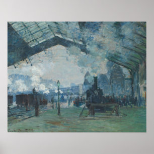 Poster Claude Monet - Arrivée du train de Normandie