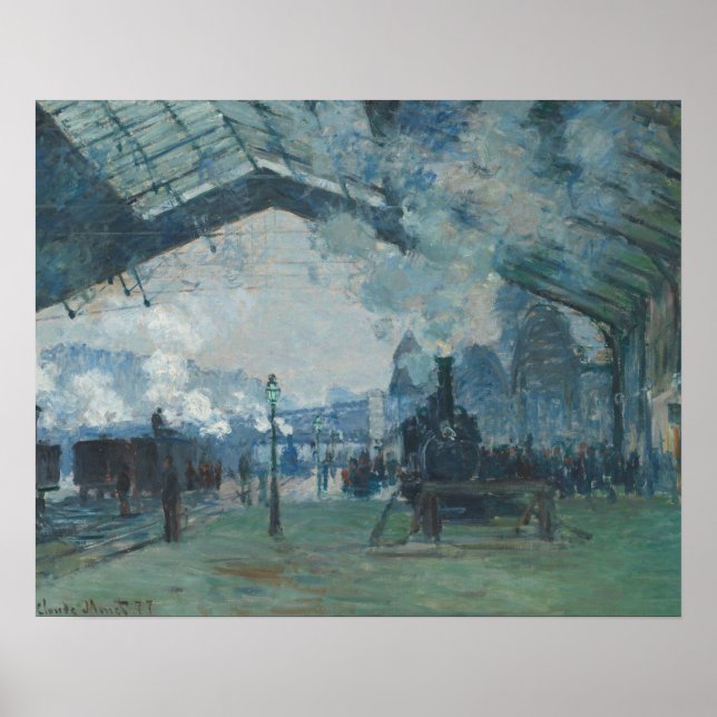 Poster Claude Monet - Arrivée du train de Normandie (Devant)