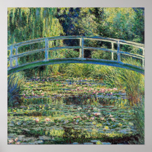 Poster Claude Monet - Bassin aux nymphéas et Pont japonai